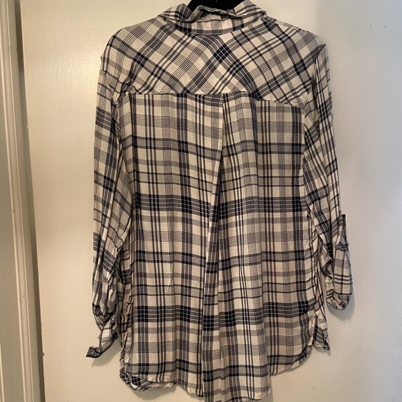 Sonoma blue and plaid blouse - Picture 2 of 3